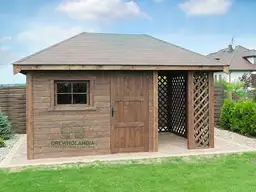 Domek narzędziowy z drewna Kacper - 4,5x3m z drewutnią  - zdjęcie 41