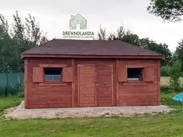 Domek narzędziowy z drewna Kacper - 4,5x3m z drewutnią  - zdjęcie 44