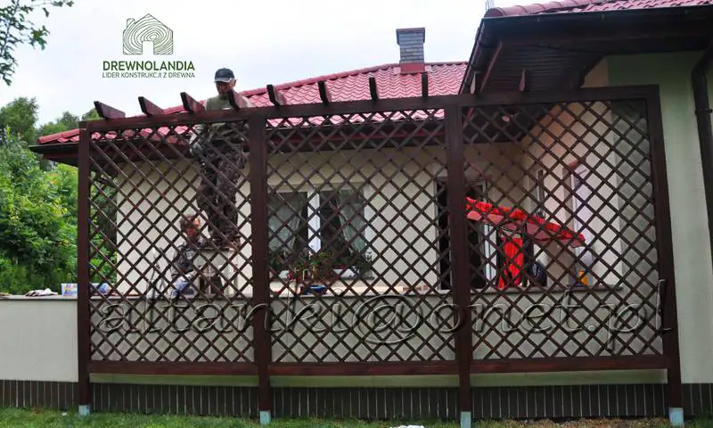 Drwniana Pergola Jolanta - 4m, trejaż - Drewnolandia