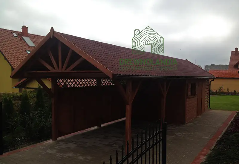 Wiata samochodowa Oliwia 11x3 – Kompaktowa ochrona z miejscem na przechowywanie