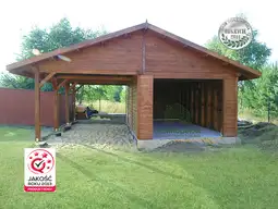 Wiata samochodowa Magda 6x5m – Garaż dla dwóch aut z pomieszczeniem gospodarczym - zdjęcie 1