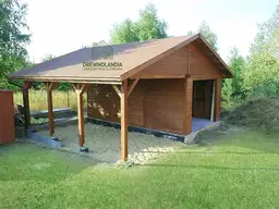 Wiata samochodowa Magda 6x5m – Garaż dla dwóch aut z pomieszczeniem gospodarczym - zdjęcie 9