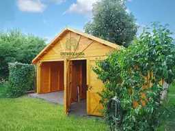 Wiata samochodowa Magda 6x5m – Garaż dla dwóch aut z pomieszczeniem gospodarczym - zdjęcie 14