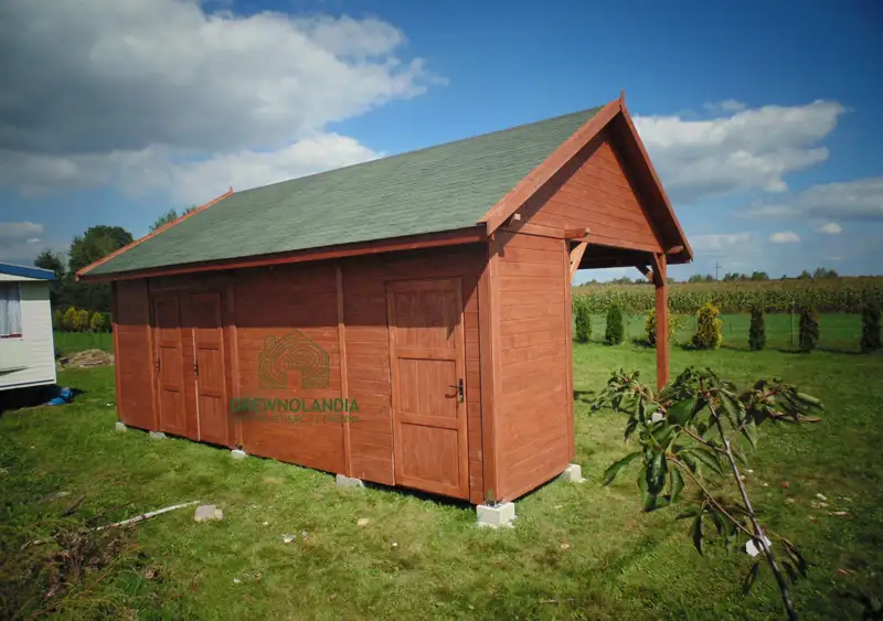 Wiata samochodowa Magda 6x5m – Garaż dla dwóch aut z pomieszczeniem gospodarczym