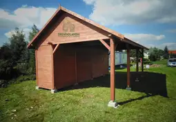 Wiata samochodowa Magda 6x5m – Garaż dla dwóch aut z pomieszczeniem gospodarczym - zdjęcie 21