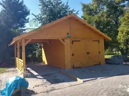 Wiata samochodowa Magda 6x5m – Garaż dla dwóch aut z pomieszczeniem gospodarczym - zdjęcie 23