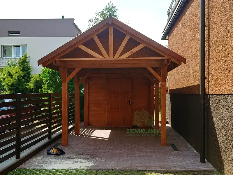 Wiata samochodowa Agnieszka 6x3 – Zadaszenie i schowek w jednym