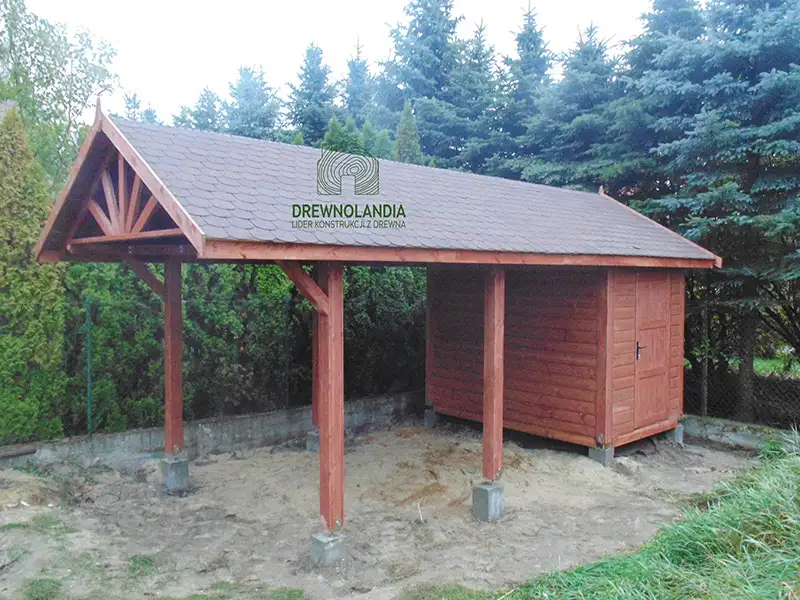 Wiata samochodowa Agnieszka 6x3 – Zadaszenie i schowek w jednym