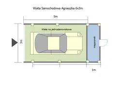 Wiata samochodowa Agnieszka 6x3 – Zadaszenie i schowek w jednym - zdjęcie 24
