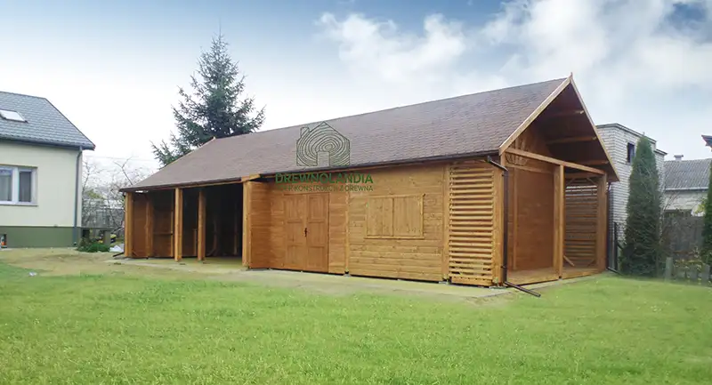 Wiata samochodowa Oliwia Bis - 9x3,5m + zadaszenie przednie - 6x1,5m – Wielofunkcyjna przestrzeń dla dwóch aut