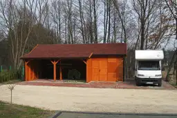 Wiata samochodowa Oliwia Bis - 9x3,5m + zadaszenie przednie - 6x1,5m – Wielofunkcyjna przestrzeń dla dwóch aut  - zdjęcie 24