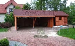 Wiata samochodowa Oliwia Bis - 9x3,5m + zadaszenie przednie - 6x1,5m – Wielofunkcyjna przestrzeń dla dwóch aut  - zdjęcie 31