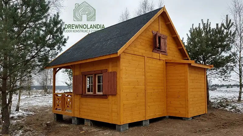 Drewniany domek Wiktor II - 5x5m  