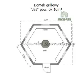 Domek Grillowy z drewna Jaś - 3,7m  - zdjęcie 10