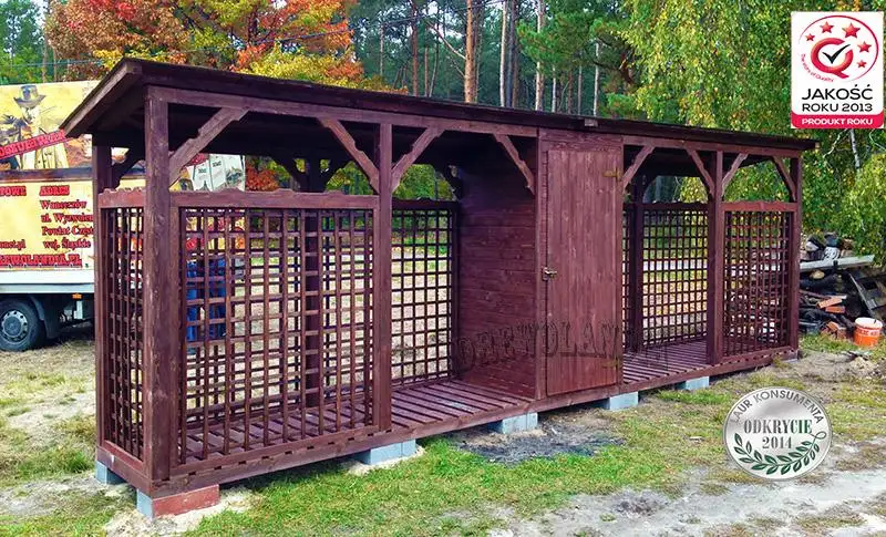 Drewutnia Dagmara - 7x1m, z magazynkiem narzędziowym 