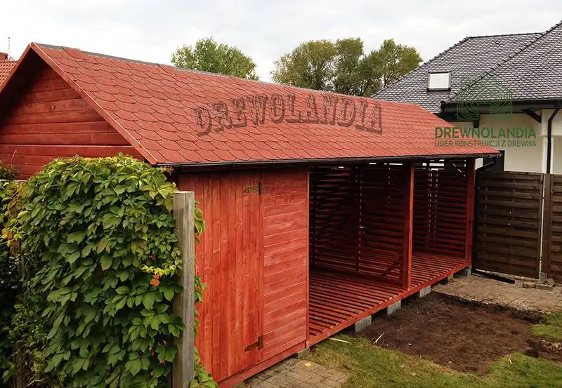 Wiata Wiktoria - 6x2m, drewutnia 