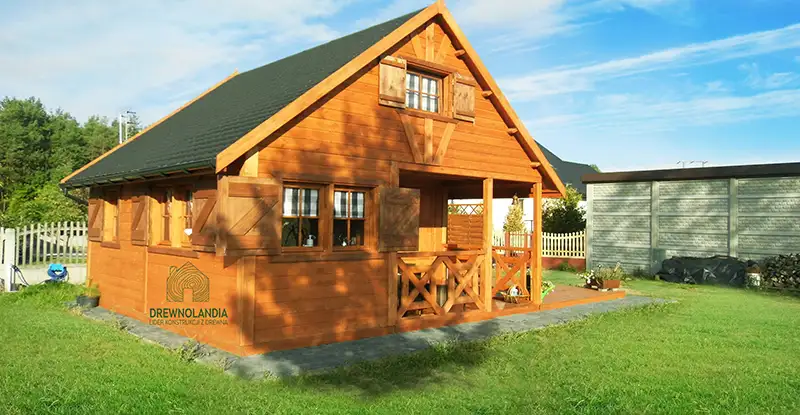 Domek z antresola Wiktor IV - wersja 1 - V1 - 5,9x5,9m