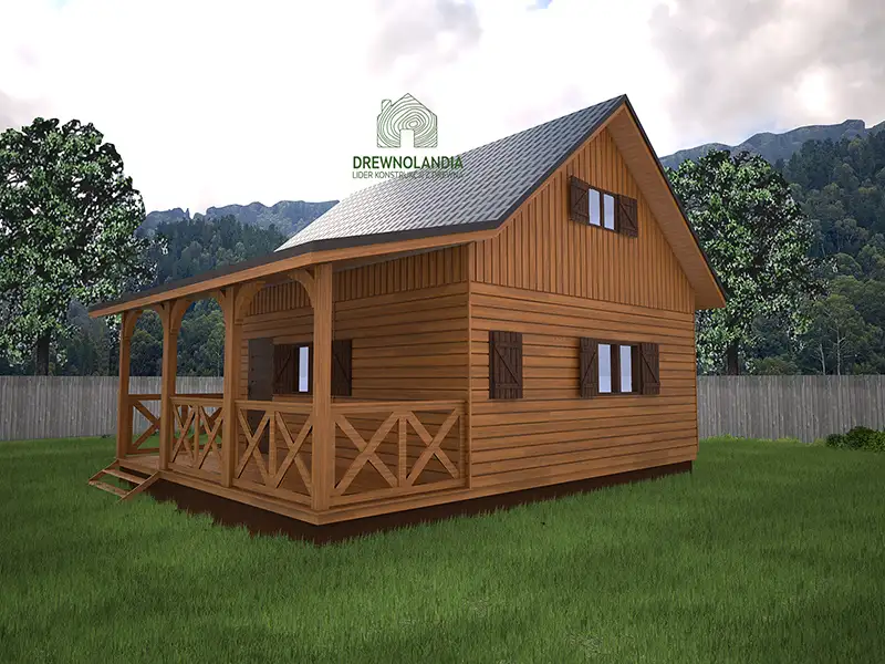 Domek drewniany na działkę Julian - 6x7,5m