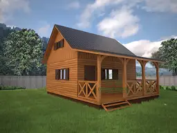 Domek drewniany na działkę Julian - 6x7,5m - zdjęcie 33