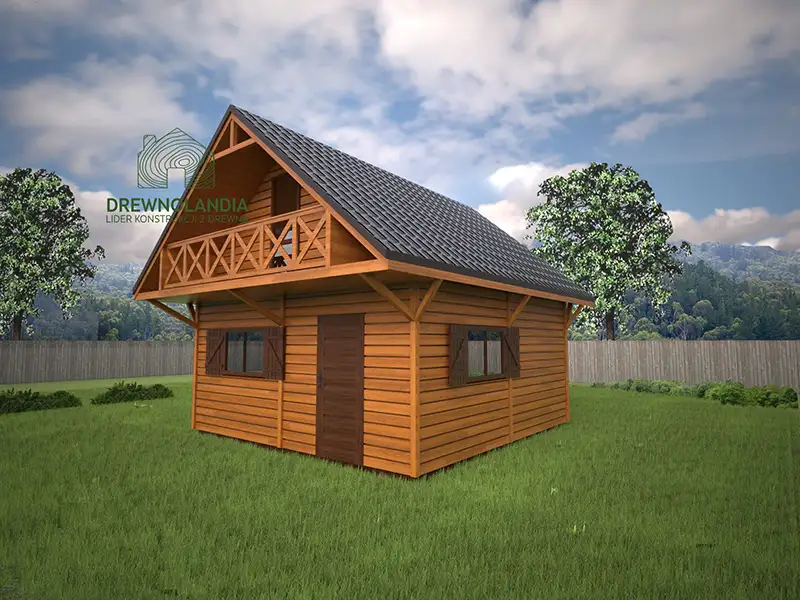 Domek z balkonem Igor - 5x5m