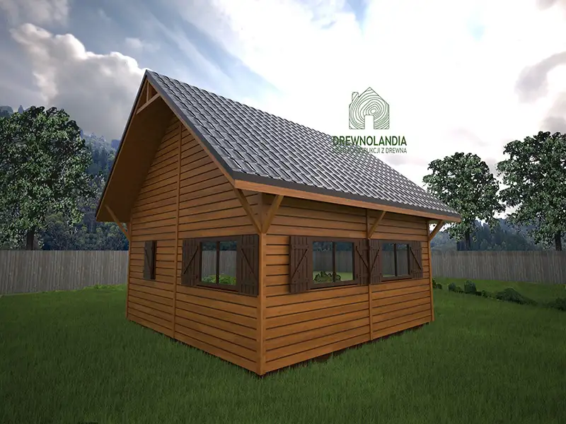 Domek z balkonem Igor - 5x5m