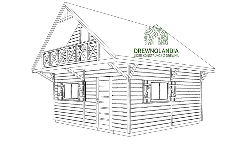 Domek z balkonem Igor - 5x5m