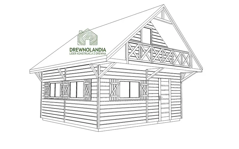 Domek z balkonem Igor - 5x5m