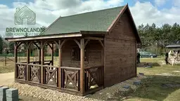 Domek Ogrodowy Mieszko I 4x5m + taras  boczny 1,5x5m - zdjęcie 11