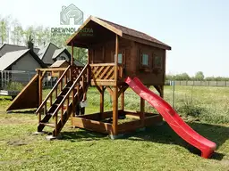 Domek ogrodowy Dla Dzieci Lolek - 2,8x2m z huśtawką  - zdjęcie 35