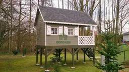 Duży Drewniany Domek Dla Dzieci Kitty IV - 4x2,5m z antresolą - zdjęcie 7