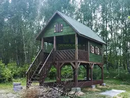 Duży Drewniany Domek Dla Dzieci Kitty IV - 4x2,5m z antresolą - zdjęcie 24