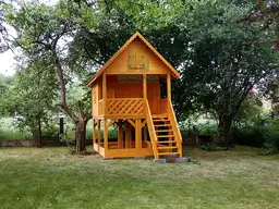 Duży Drewniany Domek Dla Dzieci Kitty IV - 4x2,5m z antresolą - zdjęcie 32