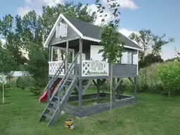 Duży Drewniany Domek Dla Dzieci Kitty IV - 4x2,5m z antresolą - zdjęcie 33