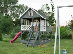 Duży Drewniany Domek Dla Dzieci Kitty IV - 4x2,5m z antresolą - zdjęcie 35