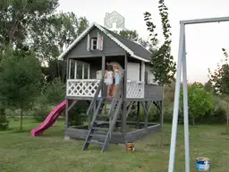 Duży Drewniany Domek Dla Dzieci Kitty IV - 4x2,5m z antresolą - zdjęcie 36