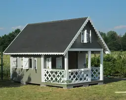 Duży Drewniany Domek Dla Dzieci Kitty IV - 4x2,5m z antresolą - zdjęcie 37