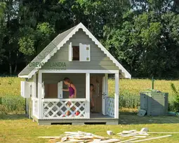 Duży Drewniany Domek Dla Dzieci Kitty IV - 4x2,5m z antresolą - zdjęcie 38