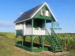 Duży Drewniany Domek Dla Dzieci Kitty IV - 4x2,5m z antresolą - zdjęcie 41