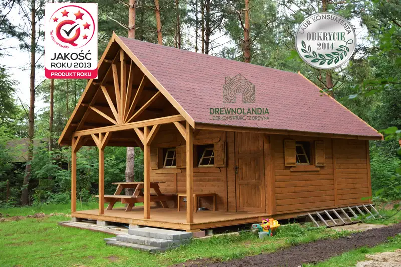 Drewniany domek Ogrodowy Olek 7,7x4,5m