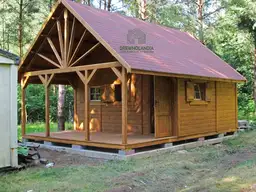 Drewniany domek Ogrodowy Olek 7,7x4,5m  - zdjęcie 4