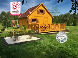 Domek z drewna Maciek II 5x5 + tars 5x3m   - zdjęcie 4