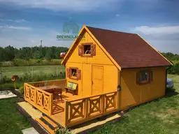 Domek z drewna Maciek II 5x5 + tars 5x3m   - zdjęcie 5