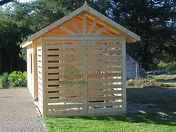 Drewniany domek na narzędzia z drewutnią Kuba 7x2m  - zdjęcie 24