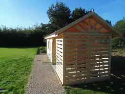 Drewniany domek na narzędzia z drewutnią Kuba 7x2m  - zdjęcie 26