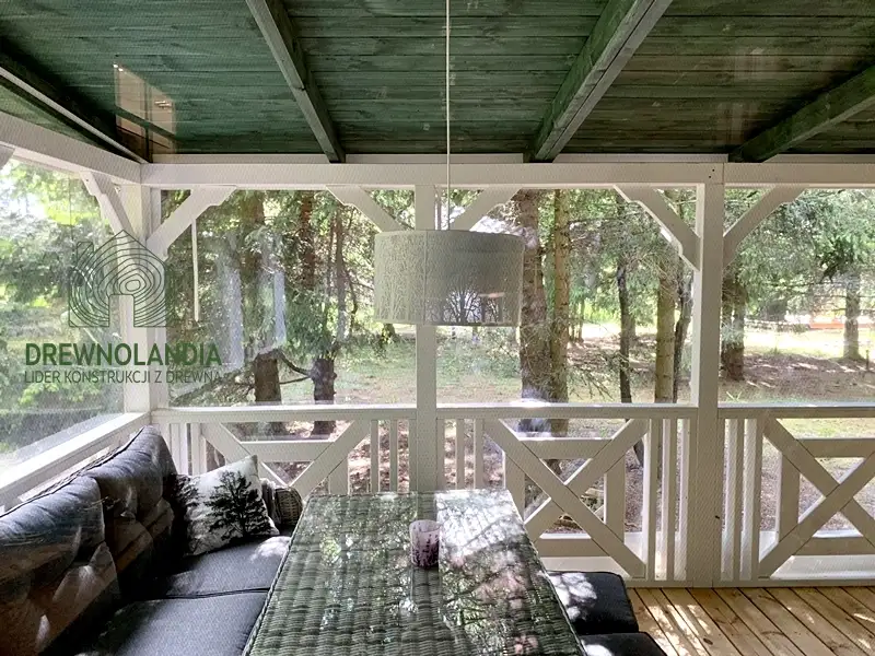 Drewniany domek rekreacyjny całoroczny CRP1 7x5  (35 m²)