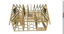 Domek Olaf 7m x 5m - wersja szkieletowa - zdjęcie 9