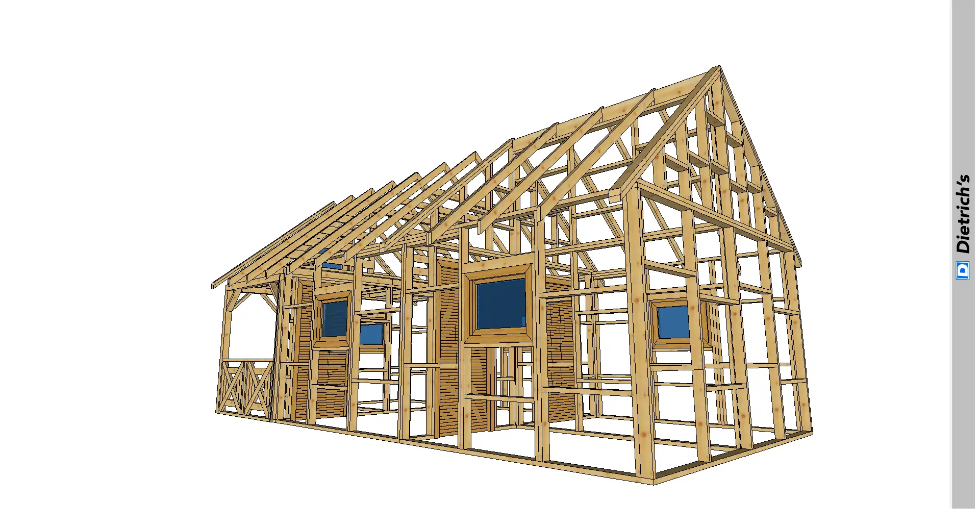 Domek  8x4m - wersja szkieletowa