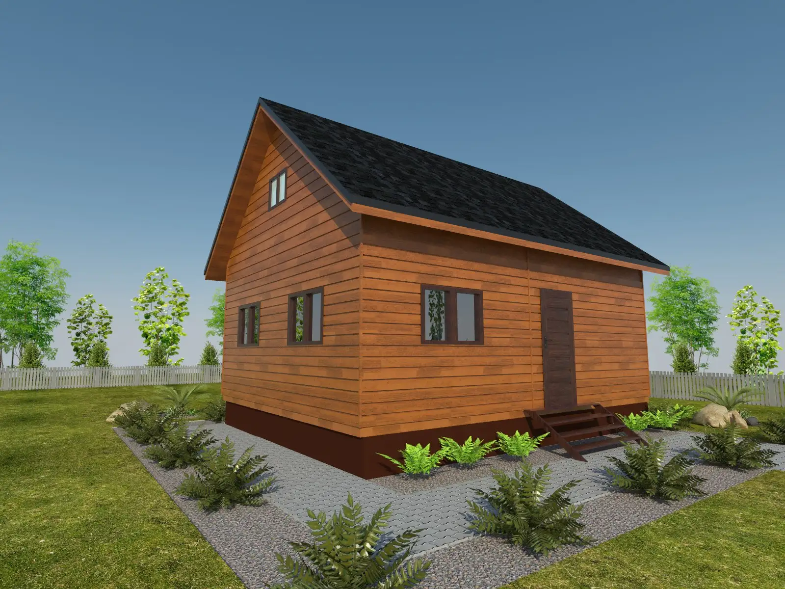 Domek drewniany Janusz - 7m x 5m -35m