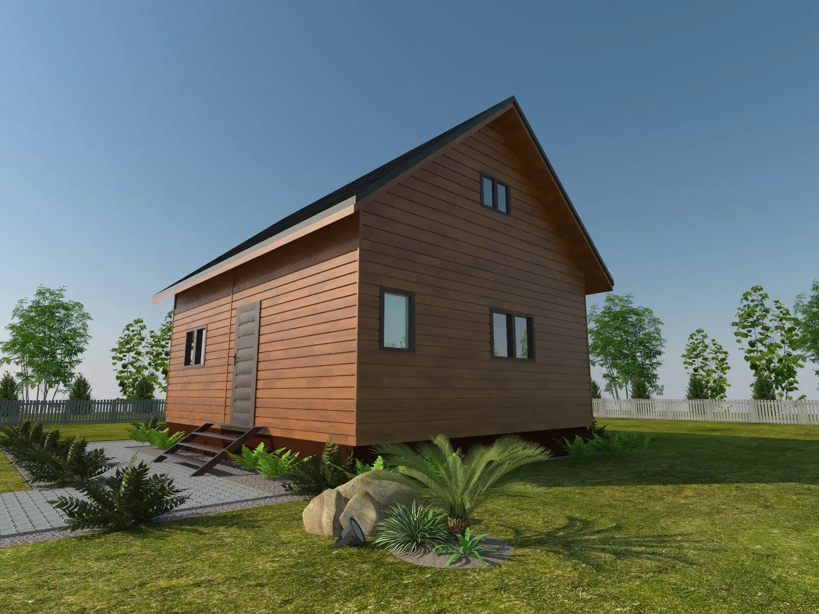 Domek drewniany Janusz - 7m x 5m -35m