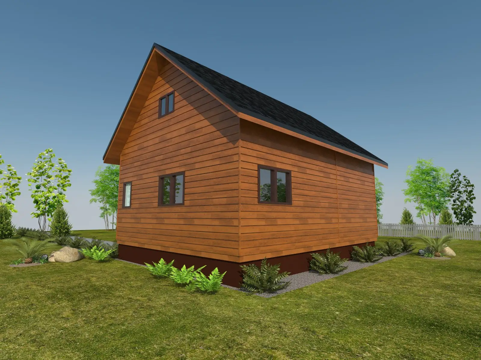 Domek drewniany Janusz - 7m x 5m -35m